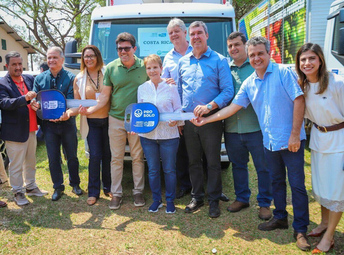 Imagem de compartilhamento para o artigo Costa Rica recebe caminhão baú refrigerado para fortalecer agricultura familiar da MS Todo dia